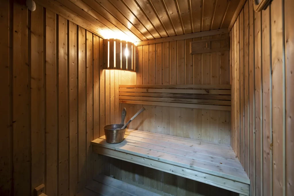 Steam bath at our hotel